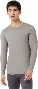 32 DEGREES Men's Lightweight Baselayer Crew Top | Long Sleeve | Form Fitting | 4-Way Stretch | Thermal - Image 8